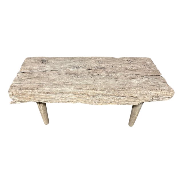 Andrianna Shamaris St. Barts Teak Wood Coffee Table or Bench For Sale