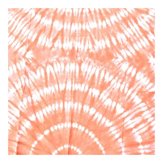 Early 20th Century Yoruba Tie Dyed Orange Textile Nigeria 68x48 inch For Sale