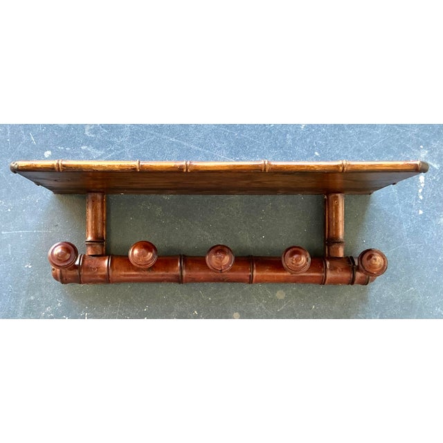 Mid 20th Century Vintage Boho Turned Wood Coat Rack For Sale - Image 5 of 12