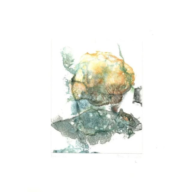 Abstract Composition is an original mixed media drawing in ink and watercolor on paper realized by Peter Dischleit...