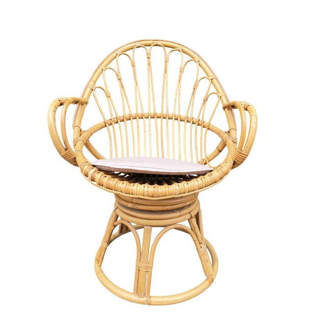 Rattan Egg Chairs, 1960s, France, Set of 2 For Sale - Image 6 of 16