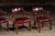 Wood Vintage Set of Four Nailhead Trim Barrel-Back Leather Armchairs in Oxblood For Sale - Image 7 of 12