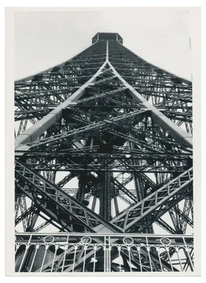Eiffel Tower, France, 1950s, Black & White Photograph