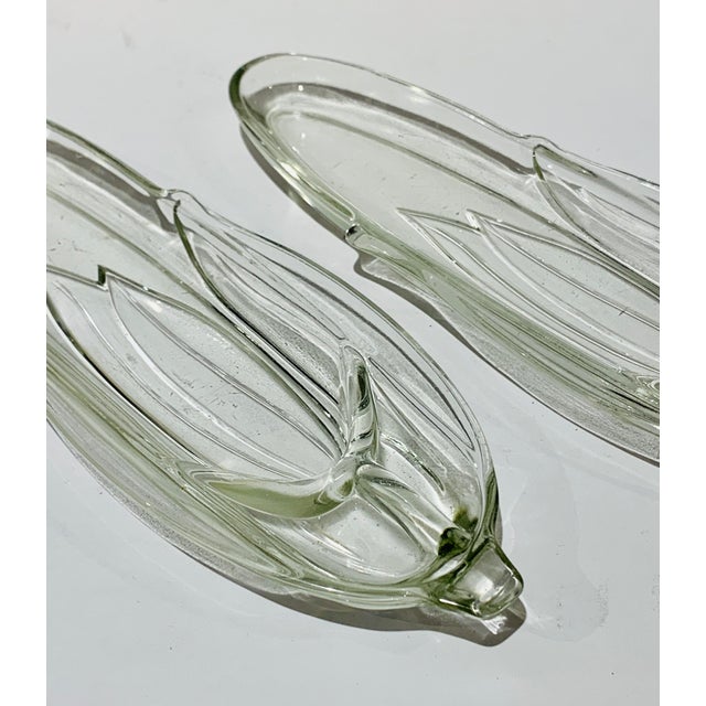 Vintage Clear Heavy Glass Corn on the Cob Dishes a Pair Chairish