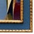 2020s Contemporary Abstract Oil Painting in Vintage Blue Painted Frame For Sale - Image 5 of 6