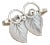 1990s Georg Jensen Estate Vine Leaves Brooch Silver For Sale