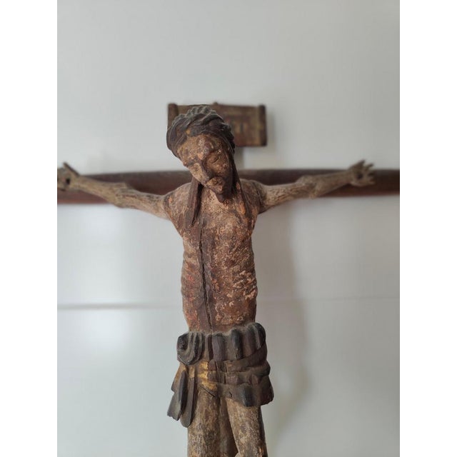 Romanesque Christ, 17th Century, Fruitwood For Sale - Image 12 of 18