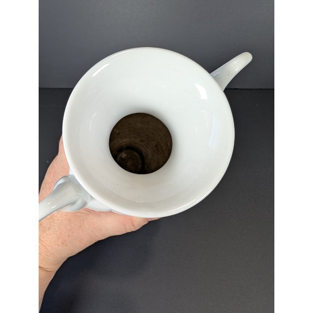 White Vintage White Porcelain Swan Double Handle Vase, Alka Kunst, Alboth Kaiser, Bavaria 1956 For Sale - Image 8 of 12