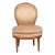 1960s Oval French Louis XV Upholstered Side Chair For Sale