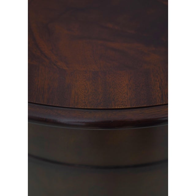 Henkel Harris Flame Mahogany Round Drum Side Table For Sale - Image 12 of 18