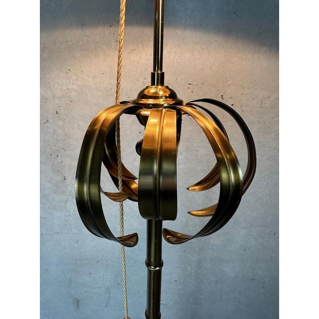 Vintage Brass Faux Bamboo Floor Lamp For Sale - Image 11 of 14