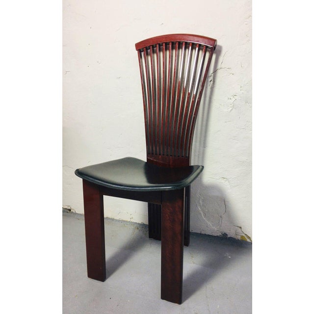 Brown Mid-Century Modern Italian Dining Chairs from Pietro Costantini, 1980s, Set of 6 For Sale - Image 8 of 13