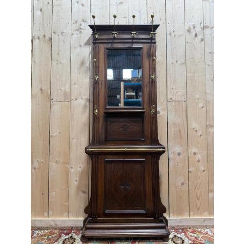 Brown Napoleon III Wardrobe in Walnut For Sale - Image 8 of 8