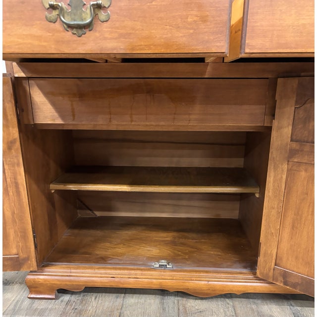 Vintage Tell City Young Republic Colonial China Cabinet Buffet Hutch and Cupboard For Sale - Image 16 of 18