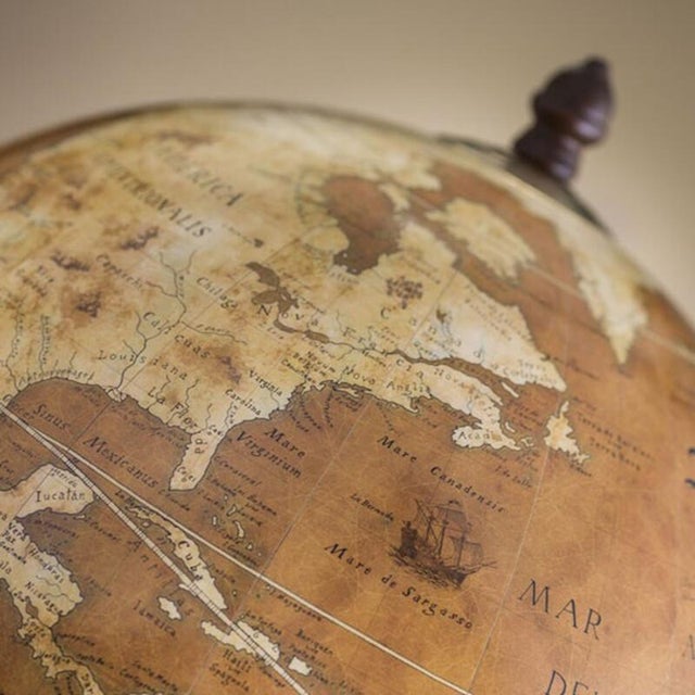 Contemporary Jupiter Rust Globe Bar by Zoffoli Mappamondi For Sale - Image 3 of 7