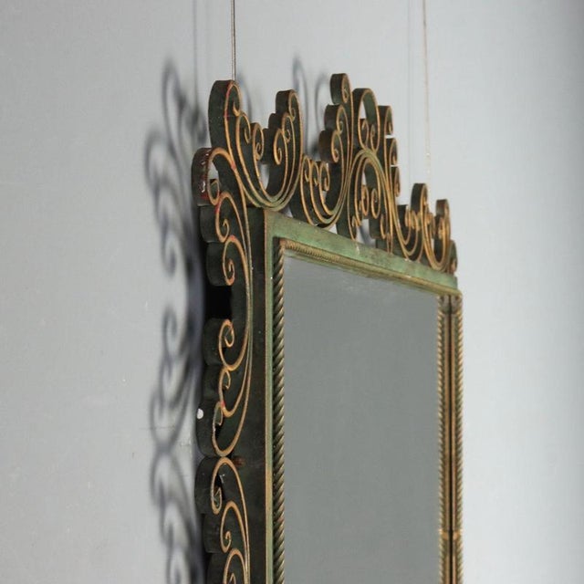 Vintage Mirror in Wrought Iron, Italy, 1980s For Sale - Image 9 of 12