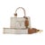 Prada Jardinière Natural Cotton Canvas Leather Trim Mini Handbag For Sale - Image 11 of 13