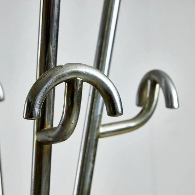 1980s Postmodern 4-Arm Coat Rack with Umbrella Holder and Black Vinyl Spheres, 1980s For Sale - Image 5 of 11