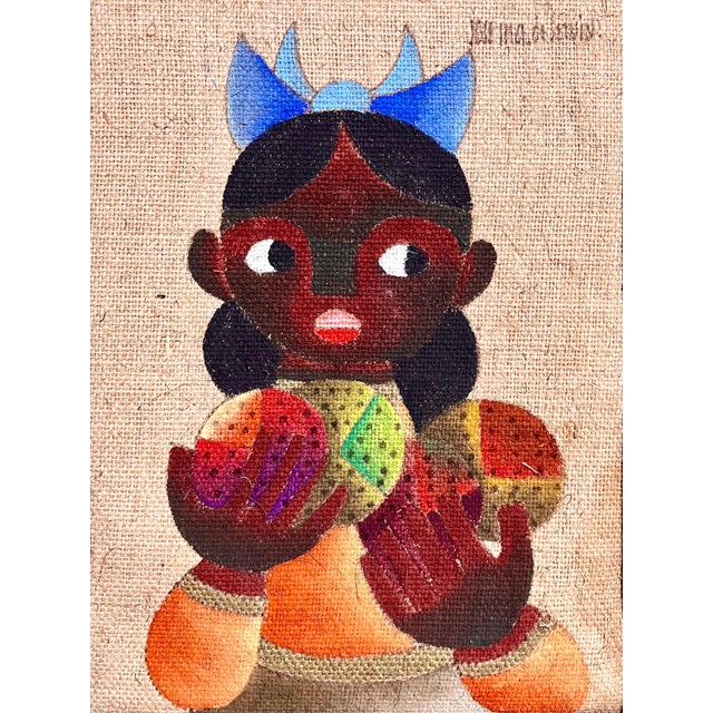 Framed 29 X 23 Image 18 X 24 The sweetness that characterizes the work of Mexican painter Jose Maria de Servin (1917-83)...