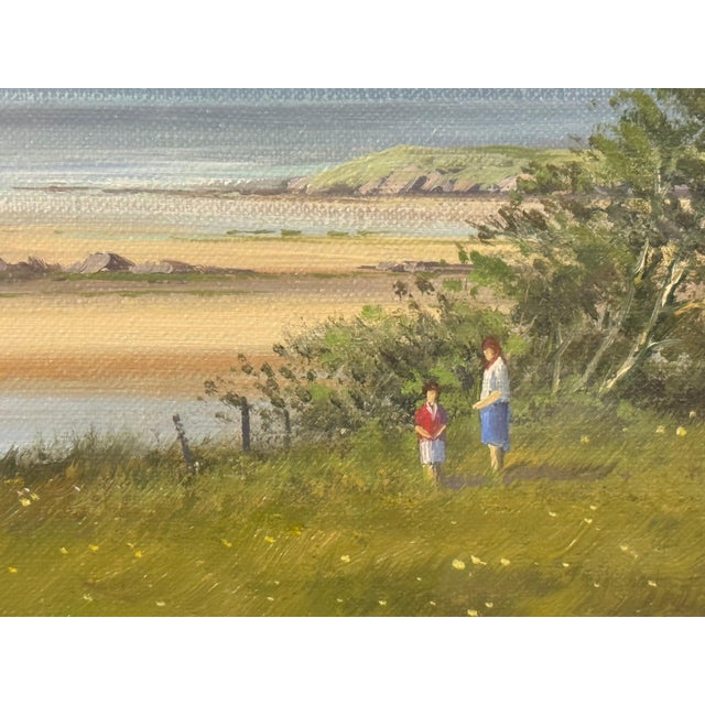 Mother & Child at a Beach on West Coast of Ireland by 20th Century Irish Artist 1985 Circa For Sale - Image 9 of 10