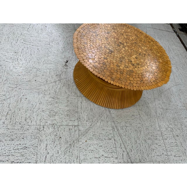 Coastal 1970s Vintage Bamboos Coffee Table For Sale - Image 3 of 6