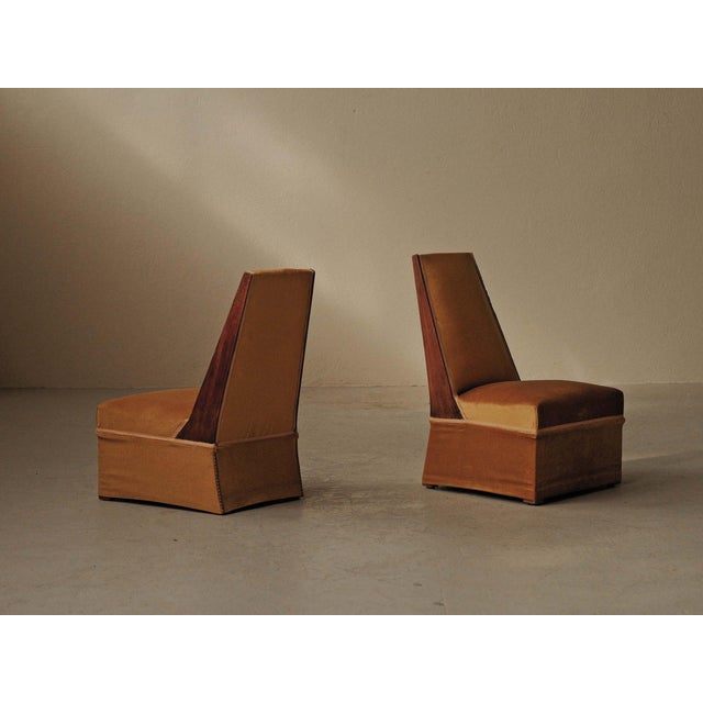 Art Deco Slipper Chairs, 1930, Set of 2 For Sale - Image 9 of 14