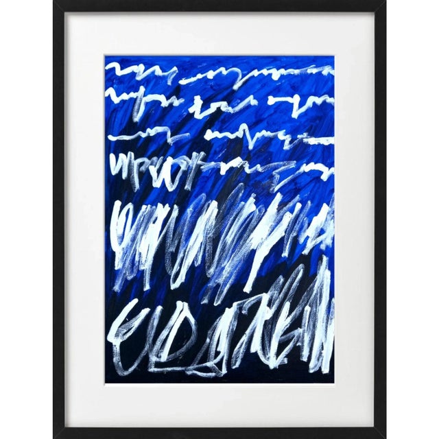 Abstract 19.6" X 25.5" - Set of 6 'Writings' Cy Twombly Inspired Abstract Original Art Installation For Sale - Image 3 of 13