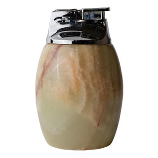 Vintage Alabaster Table Lighter from by Piezo, Italy, 1960s For Sale