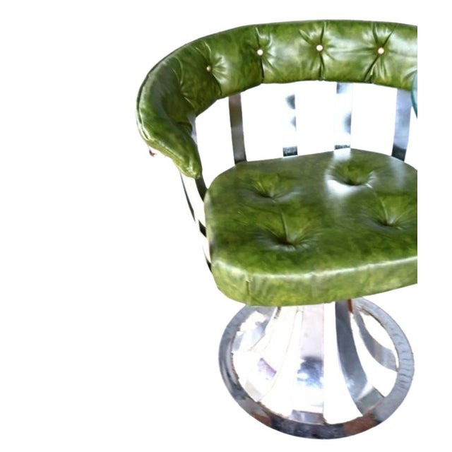 Chrome Russell Woodard Style Chrome Swivel Dining Set – Mid-Century Modern - Set of 3 For Sale - Image 8 of 9