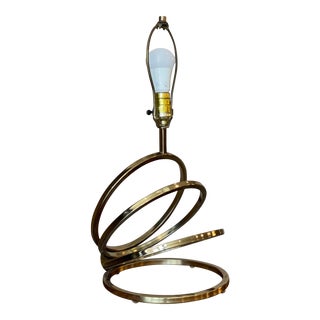 Vintage 1960s Brass Spiral Lamp For Sale