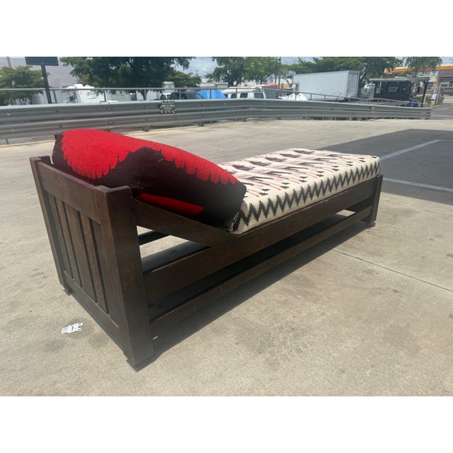 Wood Early L & Jg Stickley Mission Oak Fainting Couch For Sale - Image 7 of 18