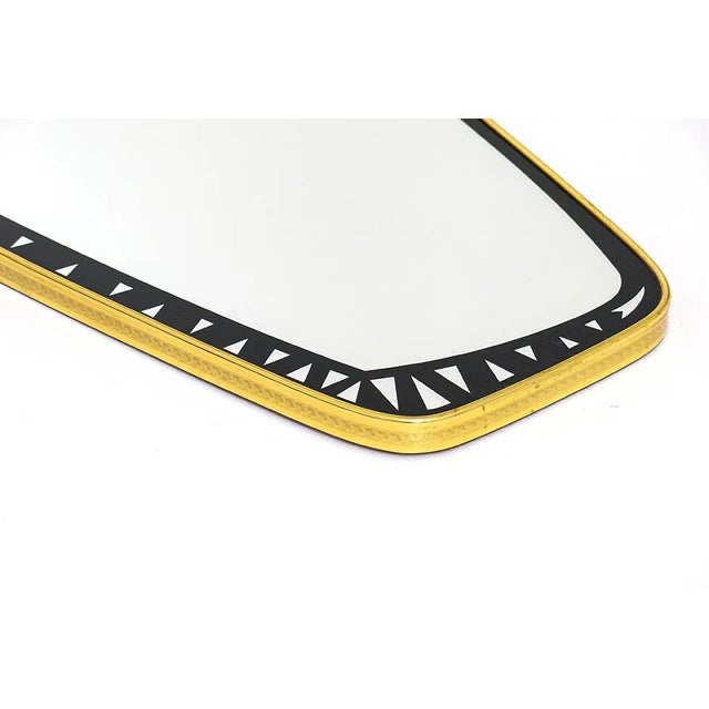 Mid-Century Modern Mirror with Geometric Pattern, 1960s For Sale - Image 4 of 5