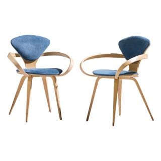 Norman Cherner for Plycraft Mid Century Pretzel Dining Chairs - Pair For Sale