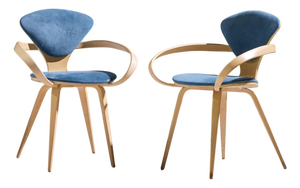 Norman Cherner for Plycraft Mid Century Pretzel Dining Chairs - Pair