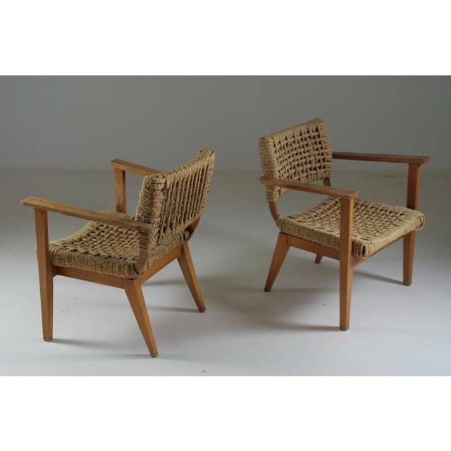 Set of Bridge Armchairs attributed to Audoux Et Minet, France, 1950s For Sale - Image 11 of 17