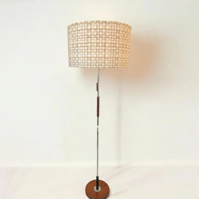 Chrome Metal Floor Lamp from Temde Leuchten, 1950s For Sale - Image 4 of 14