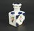 19th C. Old Paris Porcelain Perfume Vanity Bottle Blue & White Flowers & Gold For Sale - Image 4 of 11
