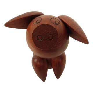 Danish Teak Pig Corkscrew, 1960s For Sale