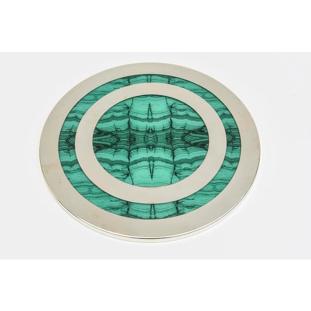 Vintage Malachite and Chrome Flat Tray Barware For Sale - Image 13 of 13