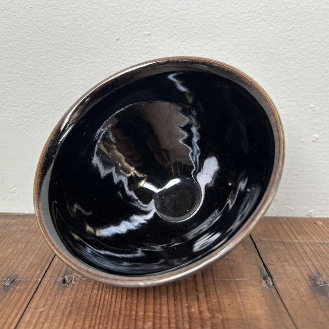 1950s Japanese Chawan Matcha Tea Bowl by Teiichi Oketani for Kyoware, 1970s For Sale - Image 5 of 9