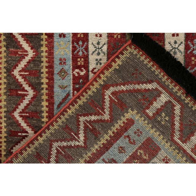 Textile 3x8 Tribal Style Runner in Multicolor Stripes, Geometric Pattern by Rug & Kilim For Sale - Image 7 of 7