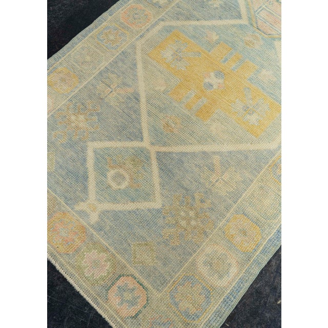 Contemporary Turkish Oushak Runner Rug 3' x 6'5" For Sale - Image 3 of 4