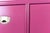 Wood Mid Century Campaign Lowboy Dresser Passage Collection by Drexel in Pink - Newly Painted For Sale - Image 7 of 12