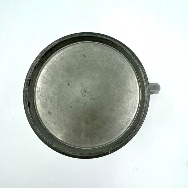 Metal Vintage Plymouth Pewter Pitcher Vase Made in Usa 8" High For Sale - Image 7 of 8