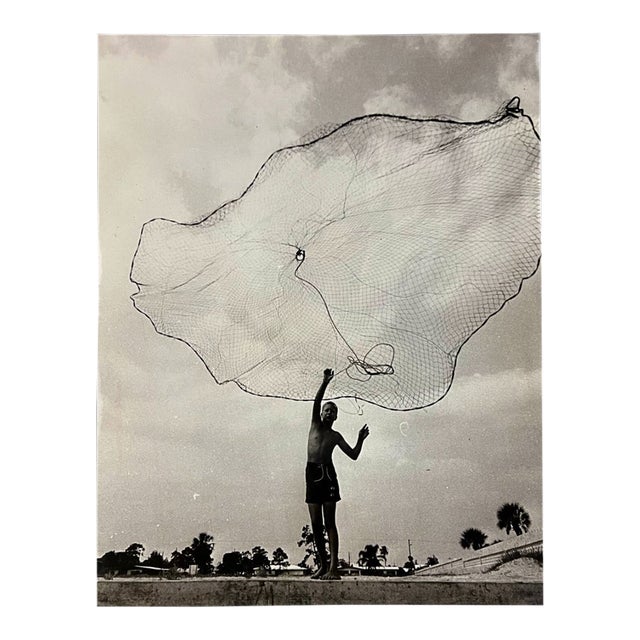 Florida Boy With Cast Net Photograph For Sale