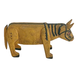 Vintage Guatemalan Wooden Tiger