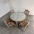 Vintage Dining Set in Faux Bamboo with Fabric, 1980s, Set of 5 For Sale - Image 9 of 16