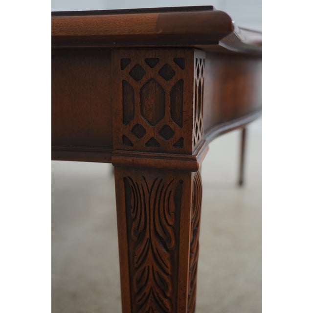 Henredon Chippendale Mahogany Dining Room Breakfast Table For Sale - Image 10 of 18