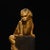 Bronze Late 19th Century Gilt Bronze Mythical Beast Statue on Pillar, 1.4kg For Sale - Image 8 of 9