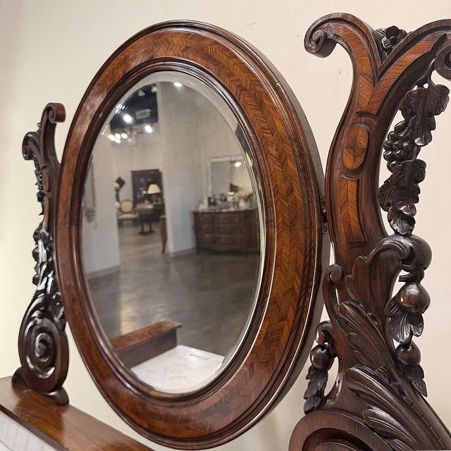 French Napoleon III Period Rosewood Commode ~ Vanity ~ Washstand For Sale - Image 15 of 18